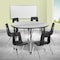 Flash Furniture Mobile 47.5" Circle Wave Grey Table Set-18" Chairs XU-GRP-18CH-A48-HCIRC-GY-T-A-CAS-GG - alternate 1